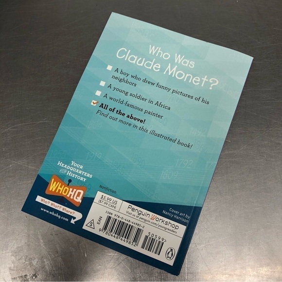 Who Was.. Claude Monet? Paperback Book - Picture 5 of 5